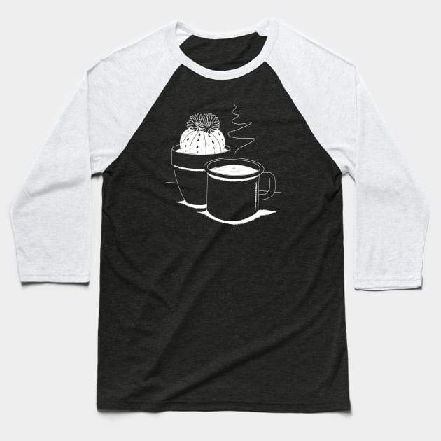 Cup of Coffee & cactus ☕️🌵 Baseball T-Shirt by grow.up.c